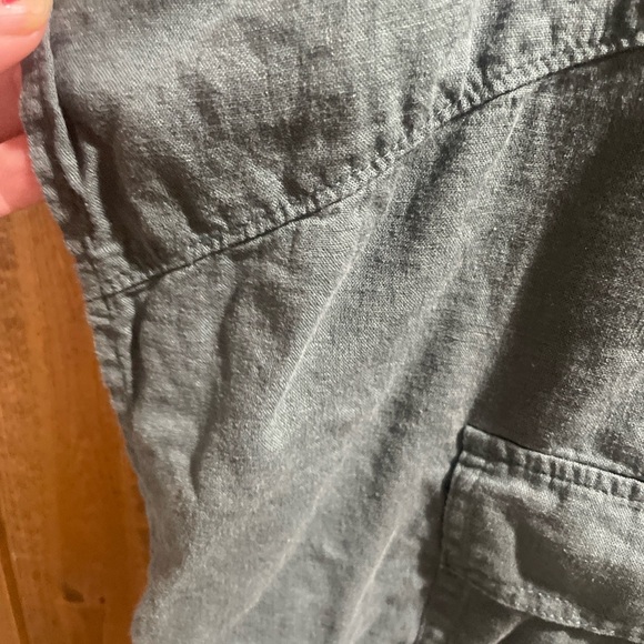 Old Navy Olive Button-Down Shirt - Picture 6 of 6